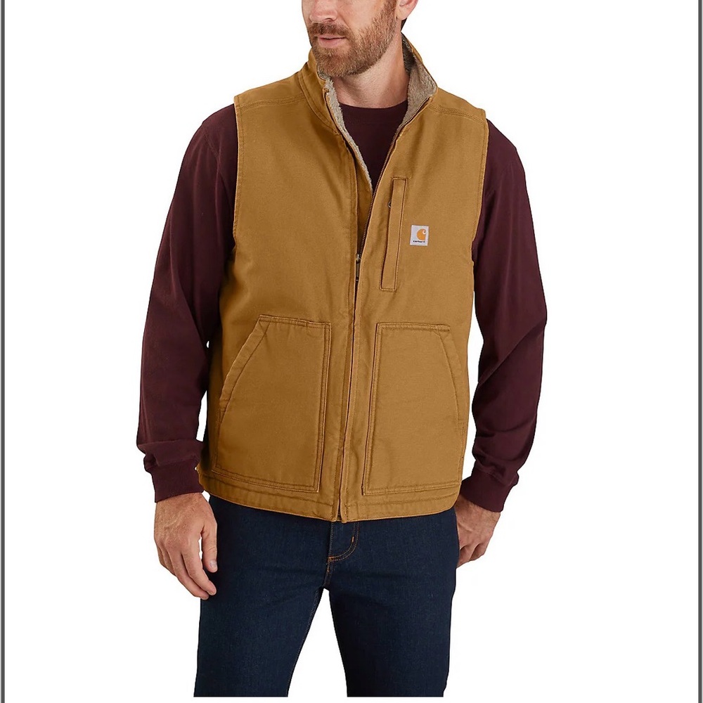 CARHARTT WASHED DUCK MOCK-NECK VEST
